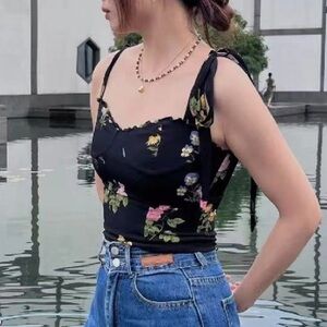 NWOT Reformation Blanca Top Night Bloom